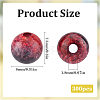 300Pcs Transparent Crackle Acrylic Beads CACR-SP0001-01C-2