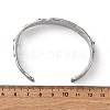 304 Stainless Steel Rhinestone Cuff Bangles for Women BJEW-R026-01P-5