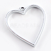 Rack Plating Alloy Heart Open Back Bezel Pendants LS-PALLOY-S047-12D-FF-2