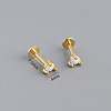 925 Sterling Silver with Synthetic Opal Cartilage Earrings FS-WG3DFDB-06-1