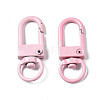 Spray Painted Eco-Friendly Alloy Swivel Snap Hooks Clasps PALLOY-T080-02K-NR-2
