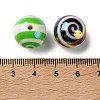 UV Plating Opaque Acrylic Stirpe Beads OACR-P038-05A-M-3