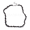 Natural Obsidian Chip Beaded Necklace NJEW-JN04615-12-2