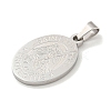 Non-Tarnish 304 Stainless Steel Pendants STAS-C102-09C-P-2