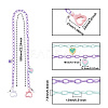 4Pcs 4 Colors Eyeglasses Chains AJEW-BY0001-03-3