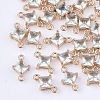Transparent Glass Links connectors X-GLAA-T007-14G-1