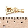 Brass Micro Pave Cubic Zirconia Fold Over Clasps KK-C075-05G-3