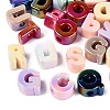 UV Plating Opaque Acrylic European Beads OACR-Q199-09-1