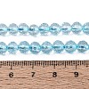 Dyed Transparent Crackle Glass Beads Strands GLAA-Q108-01A-A03-4
