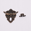 Iron Lock Catch Clasps IFIN-WH0034-22AB-1