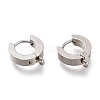Tarnish Resistant 304 Stainless Steel Huggie Hoop Earrings Findings X-STAS-I167-01C-P-1