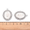 Non-Tarnish 304 Stainless Steel Pendant Cabochon Settings STAS-N114-02P-3