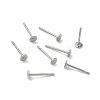 Non-Tarnish 316 Surgical Stainless Steel Flat Round Blank Peg Stud Earring Settings X-STAS-R073-06G-2