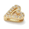Brass Micro Pave Clear Cubic Zirconia Beads KK-I476-20G-01-2