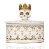 Halloween Skull Resin Jewelry Storage Boxes DARK-PW0001-117A-1
