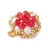 Glass Seed Beaded Pendants PALLOY-MZ01288-01-3