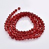 Faceted Bicone Glass Beads Strands X-EGLA-P017-3mm-12-2