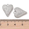 Brass Micro Pave Clear Cubic Zirconia Pendants KK-S388-01P-03-3