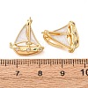 Brass Micro Pave Clear Cubic Zirconia Pendants CU-CBA5C9D-01G-A-3