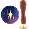 Brass Wax Seal Stamp with Handle AJEW-WH0184-0882-1