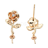 Brass Stud Earring Findings KK-N232-426B-1