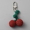 Cherry Wool Knitting Pendant Decorations HJEW-WH0068-12A-1
