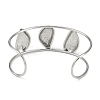 304 Stainless Steel Wide Hollow Textured Opaen Cuff Bangles BJEW-Q348-07P-03-3