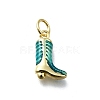 Brass Enamel Pendants KK-K400-50G-03B-1