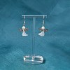 Lovely Wedding Dress Angel Dangle Earrings EJEW-JE00521-09-3