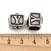 316 Surgical Stainless Steel with Rhinestone Large Hole Cube Beads STAS-Q326-08AS-01-3