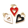 Rack Plating Brass Enamel Pendants KK-B054-05G-1