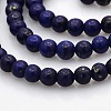 Dyed Natural Lapis Lazuli Round Beads Strands G-N0120-01-4mm-1