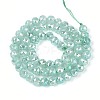 Anti-Tarnish Electroplate Glass Beads Strands GLAA-N064-6mm-08-2