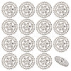 16Pcs  1-Hole Alloy Rhinestone Shank Buttons BUTT-CA0001-32-1