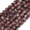 Natural Lepidolite/Purple Mica Stone Beads Strands G-G925-02B-2