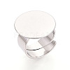 201 Stainless Steel Adjustable Ring Base Findings STAS-N122-02B-P-1-1