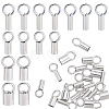 4 Styles Rhodium Plated 925 Sterling Silver Cord Ends STER-PH0003-37-1