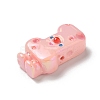 Electroplate Number Theme Resin Beads RESI-Q015-01B-2