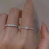 2Pcs Alloy with Rhinestone Cuff Rings FS-WGCB7EB-02-1