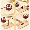Brass Wax Seal Stamps with Rosewood Handle AJEW-WH0412-0150-3