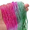 Transparent Painted Glass Beads Strands X1-DGLA-A034-T1mm-A03-2