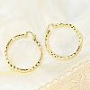 Brass Hoop Earrings LS-EJEW-B117-06E-G-3
