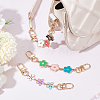 6Pcs 3 Style Flower Plastic Enamel Link Bag Strap Extenders FIND-WR0006-37-5