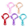 Opaque Solid Color Bulb Shaped Plastic Push Gate Snap Keychain Clasp Findings KY-R006-M01-2