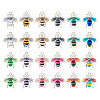  60Pcs 12 Colors Alloy Enamel Pendants ENAM-TA0001-61-3