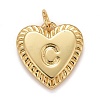 Rack Plating Real 18K Gold Plated Brass Pendants KK-E260-01G-C-1