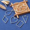 10Pcs Alloy Open Back Bezel Pendants PALLOY-YWC0002-02S-5