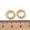 Brass Clear Cubic Zirconia European Beads KK-D228-10G-2