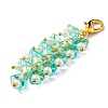 Trumpet Flower Glass Pendant Decorations HJEW-YW0001-02A-2