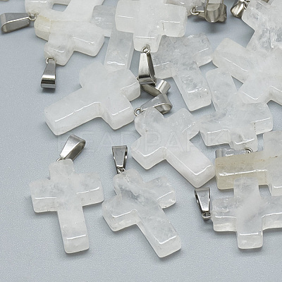 Natural Quartz Crystal Pendants G-T080-21-1
